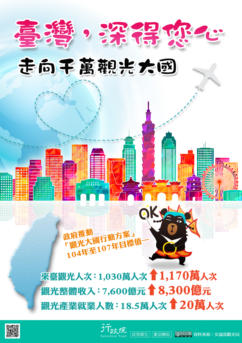 「臺灣，深得您心 走向千萬觀光大國」政策溝通電子單張文宣