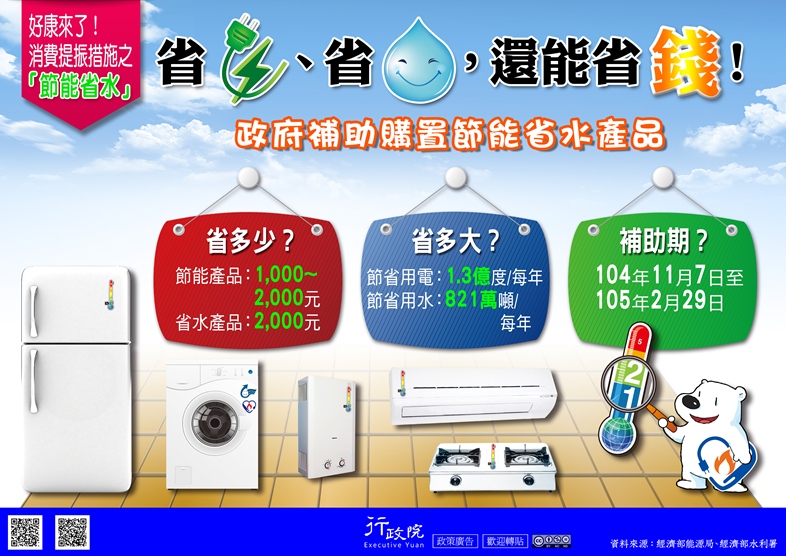 「政府補助購置節能省水產品」政策溝通電子單張文宣