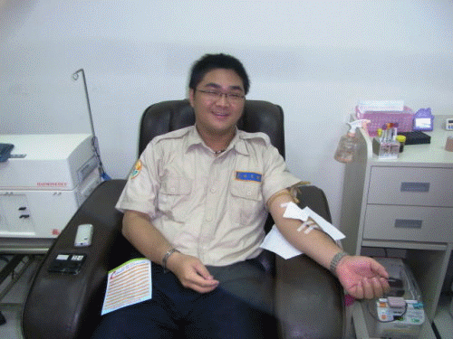 99年10月21-22日 役男參加新竹市西大捐血中心捐血活動